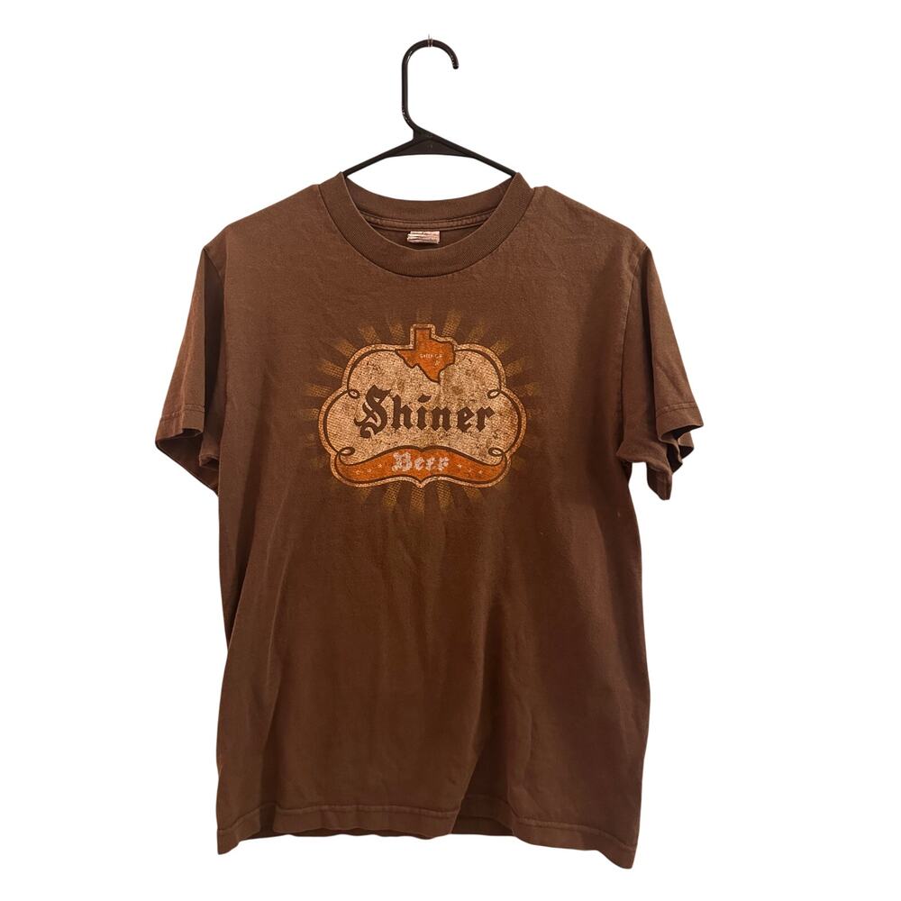 Alstyle Brown Shiner Beer Short Sleeve Cotton T-Shirt Men Sz S